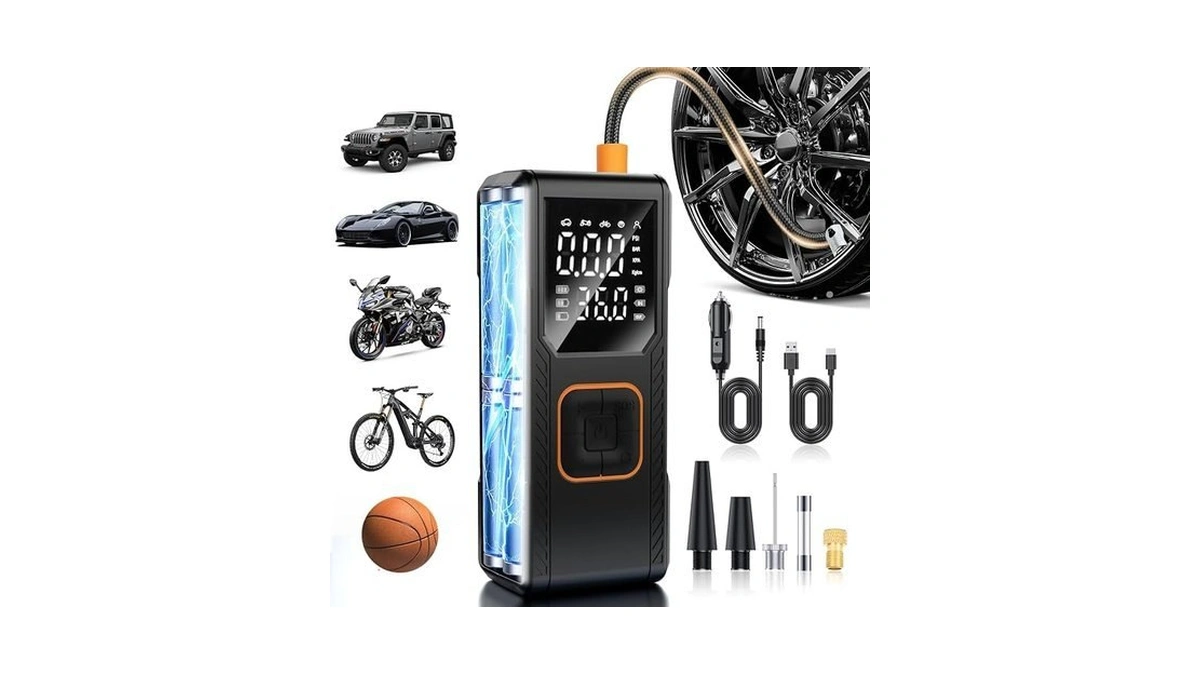 Tire Inflator Portable Air Compressor, 150psi Cordless Air Pump For