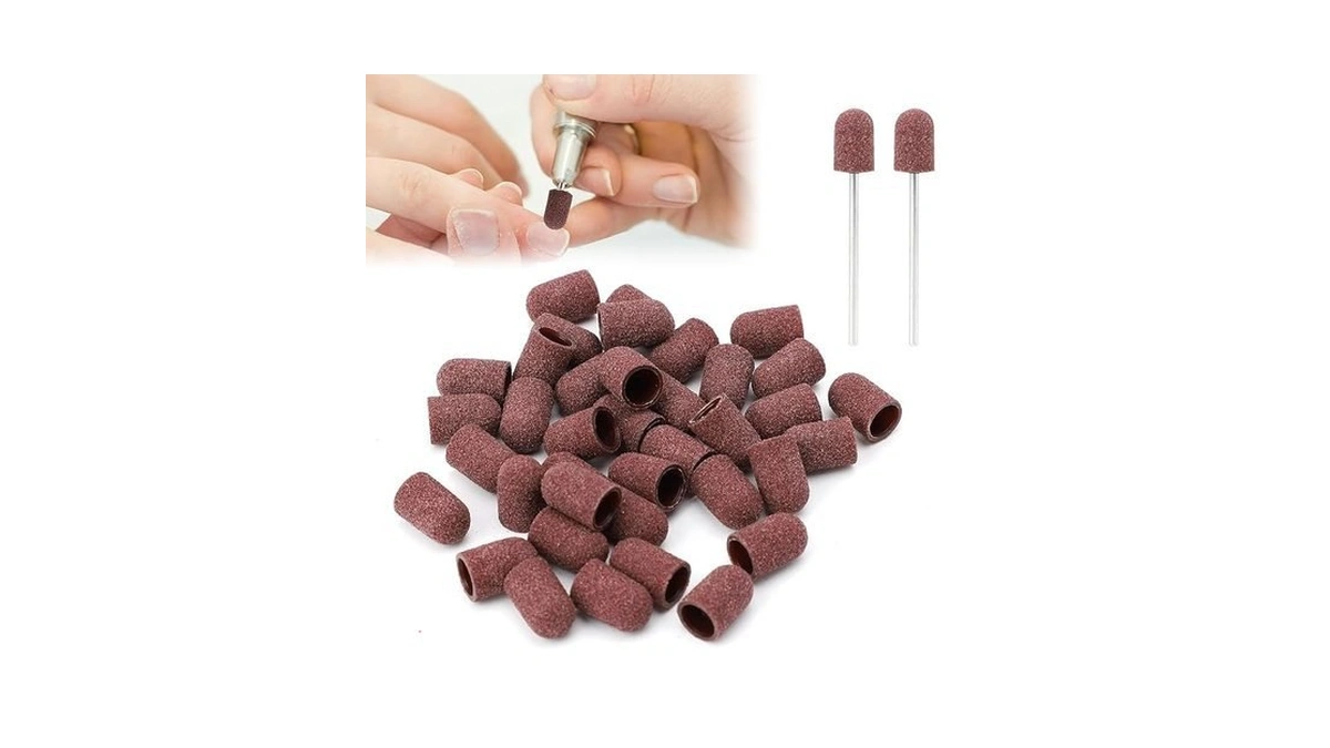 50pcs 180 Grit Sanding Bands, Nail Drill Bits, Mini Sanding