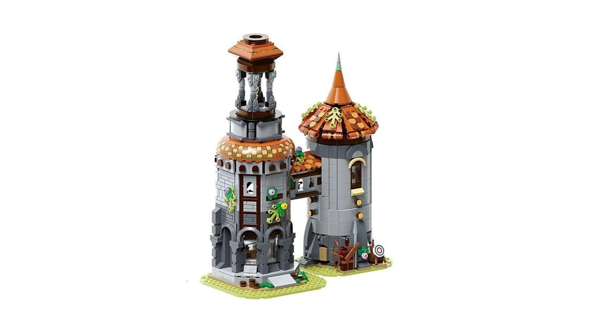 Dovob Architecture Medieval Watchtower Building Blocks Set - 1326pcs Construction