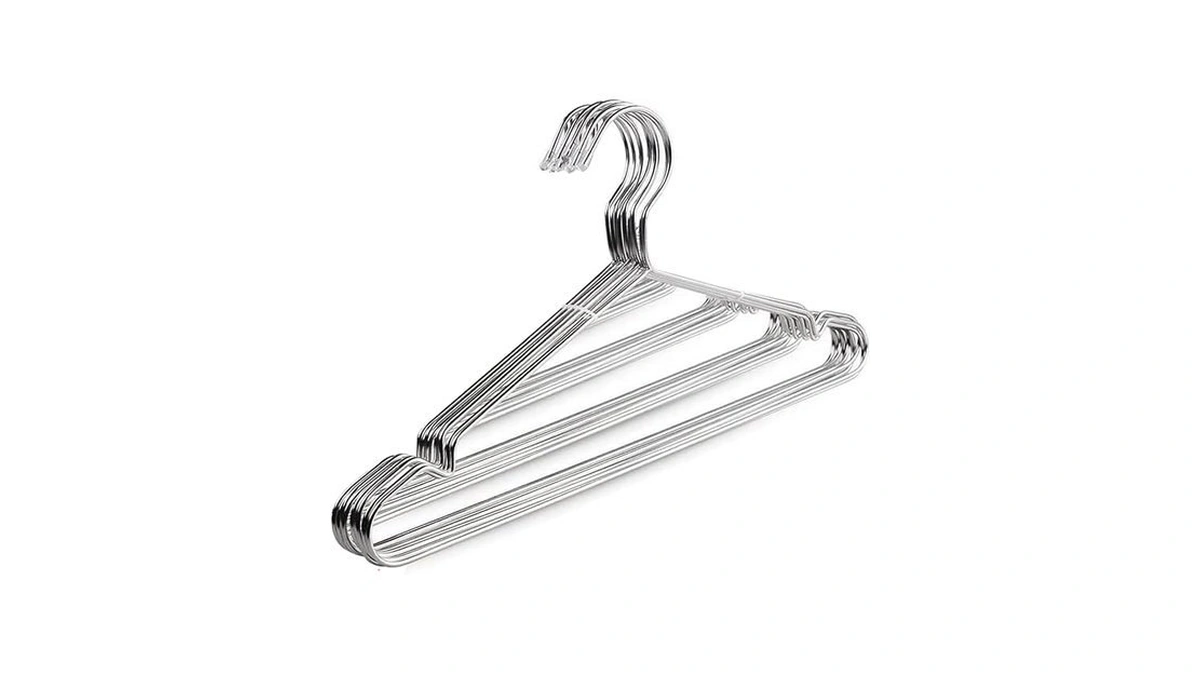Faogo 5 Pack Clothes Hanger, Stainless Steel Construction, One Handed