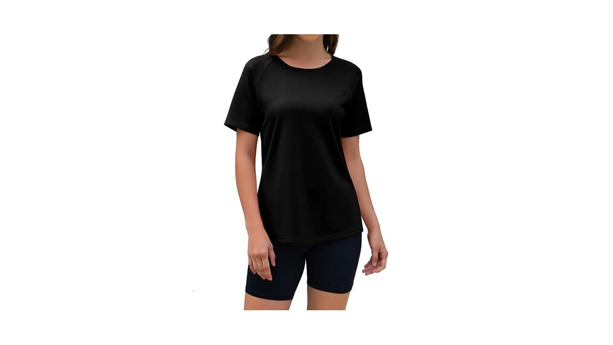 Yokgo Women Short Sleeve Workout Tops Quick Dry Athletic T