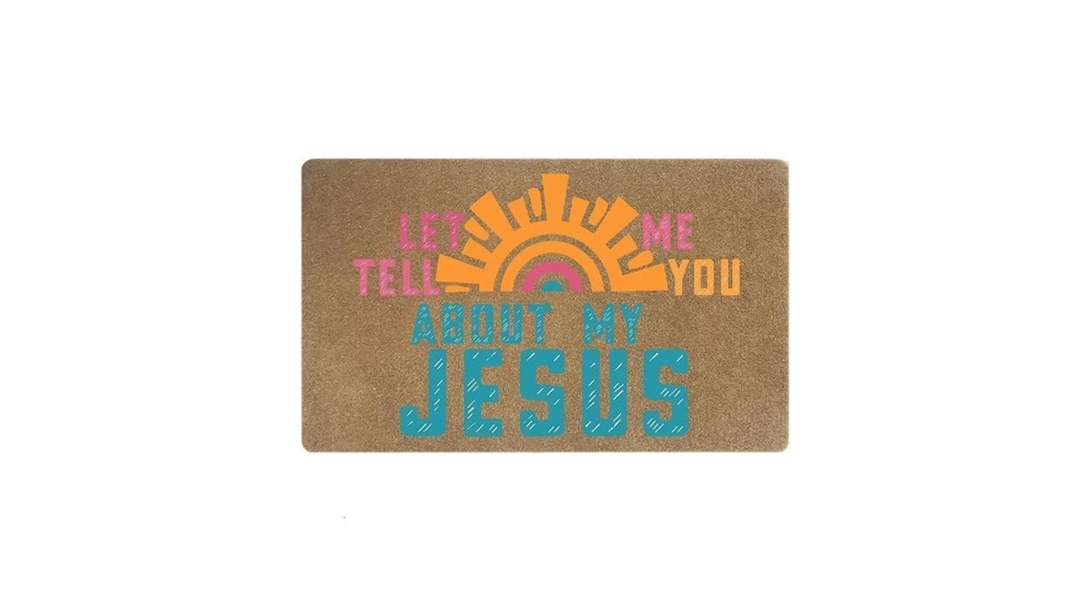 Cuanfddsf Boho Christian Faux Coir Door Mats Outdoor, Bible Verse