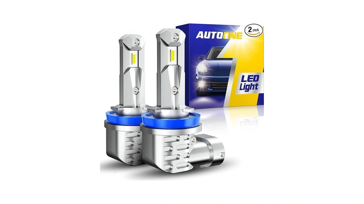 Autoone H11/h9/h8 Light Bulbs, Fanless No Flicker 40000lm 6000k Fog