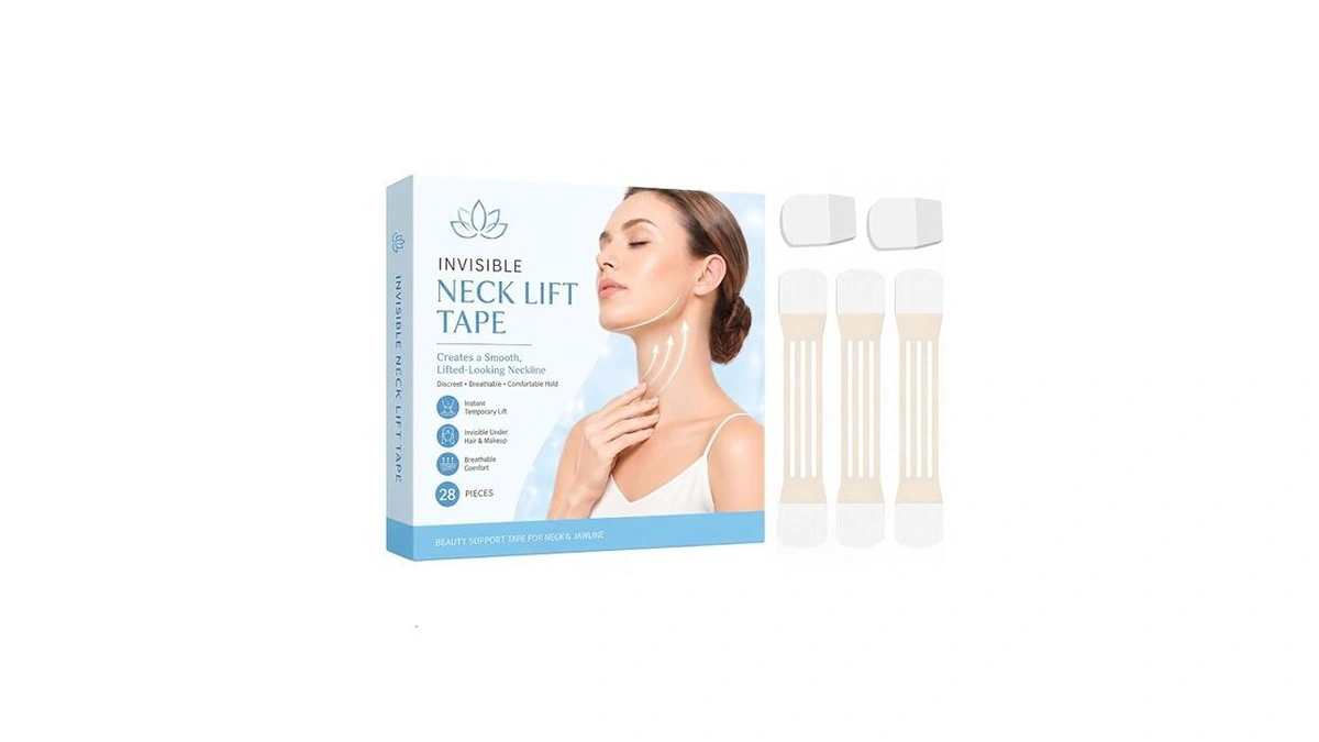 Neck Lift Tape Matte Transparent Water-resistant Contour Strips 28 Pieces