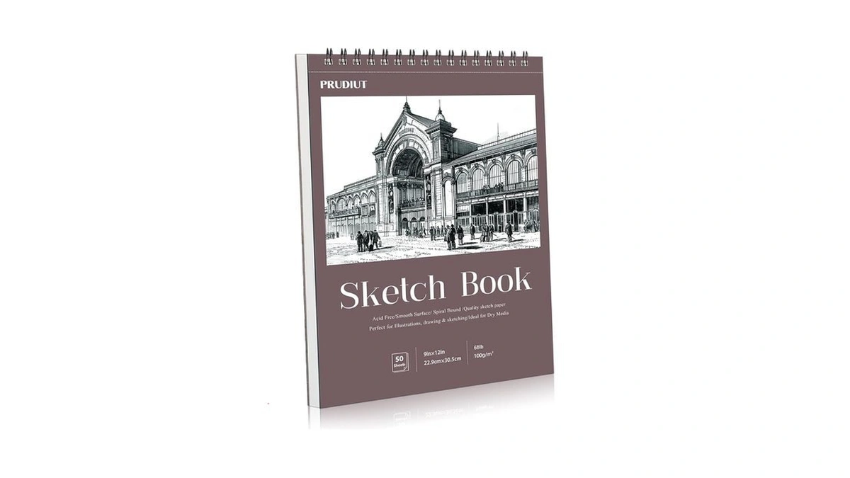 Sketch Book 9Γ12 Inch, Spiral Bound Sketch Pad 50 Sheets