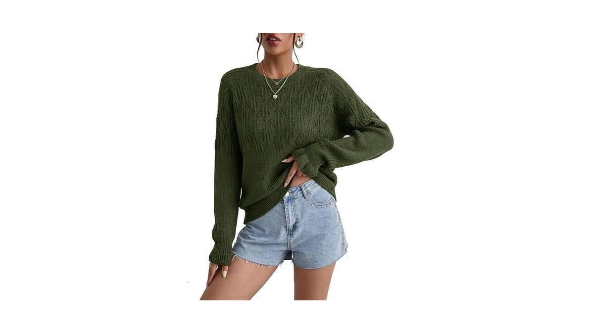 Dokotoo Womens Fall Clothes Crew Neck Long Sleeve Sweater For