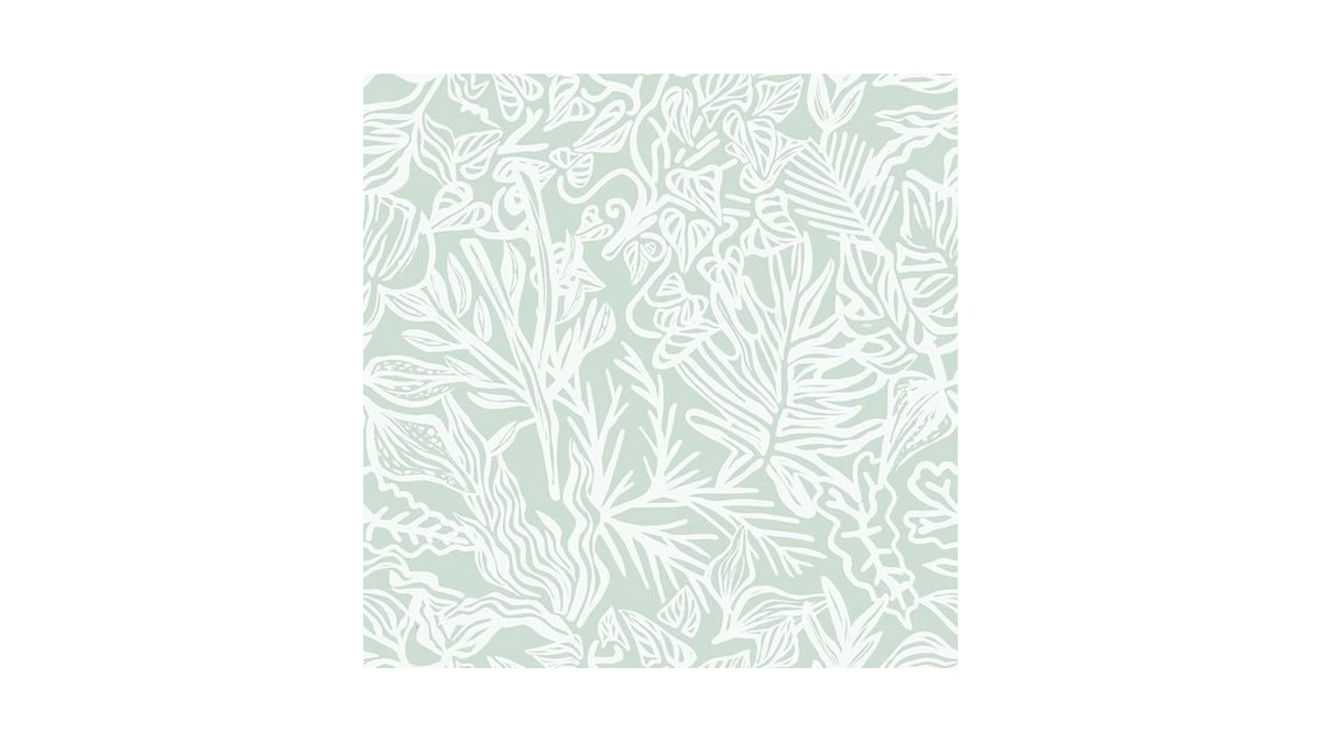 Fiula Boho Peel And Stick Wallpaper Green/white Leaf Contact Paper