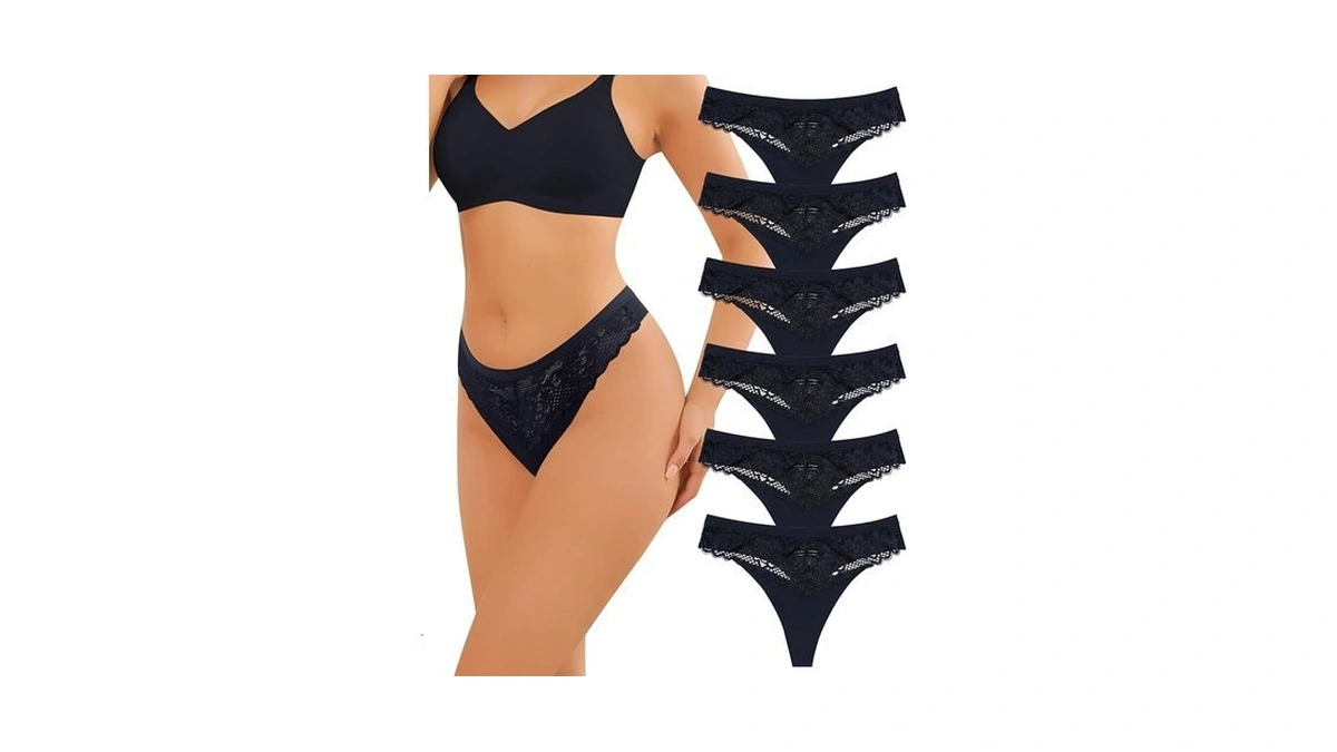 Levao Lace Thongs For Women Low Waisted Underwear No Show
