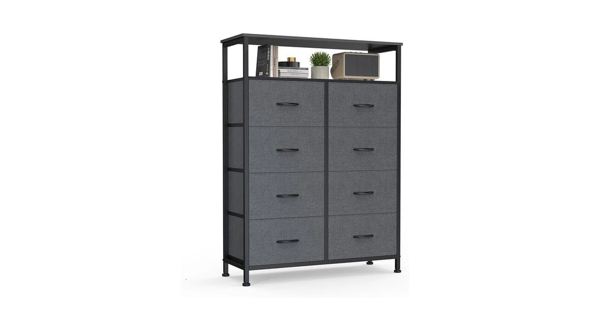 Dumos Fabric Dresser For Bedroom With 8 Drawers, Tall 8-drawer
