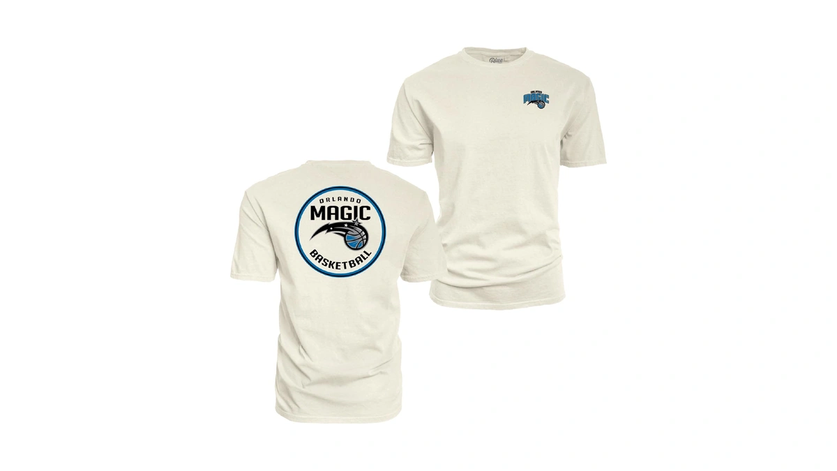 Orlando Magic Nba Officially Licensed T-shirt Ringspun Front/back Ivory, Medium