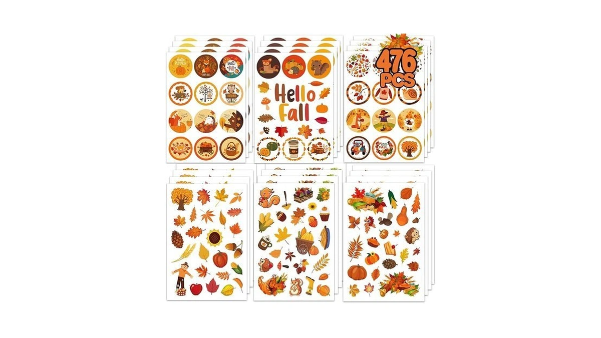 Miss Fantasy Hello Fall Stickers For Kids - Autumn Bulk