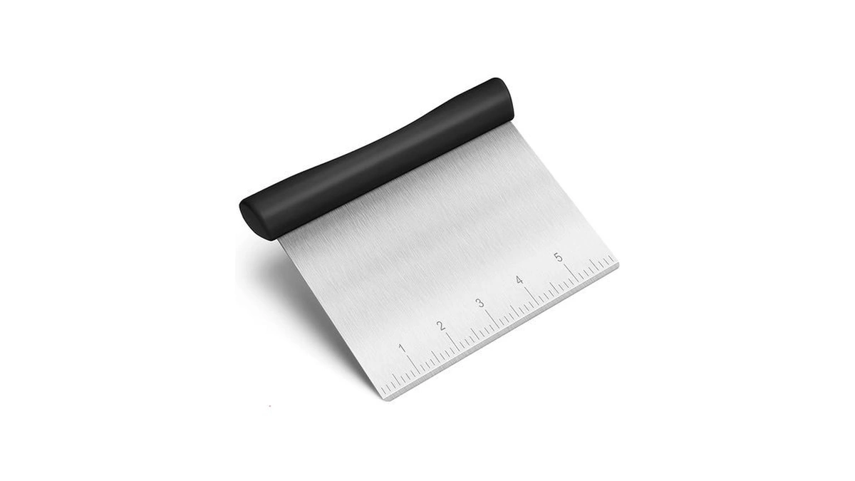 Rainspire Bench Scraper, Stainless Steel Dough Scraper, Pastry Scraper, Pizza