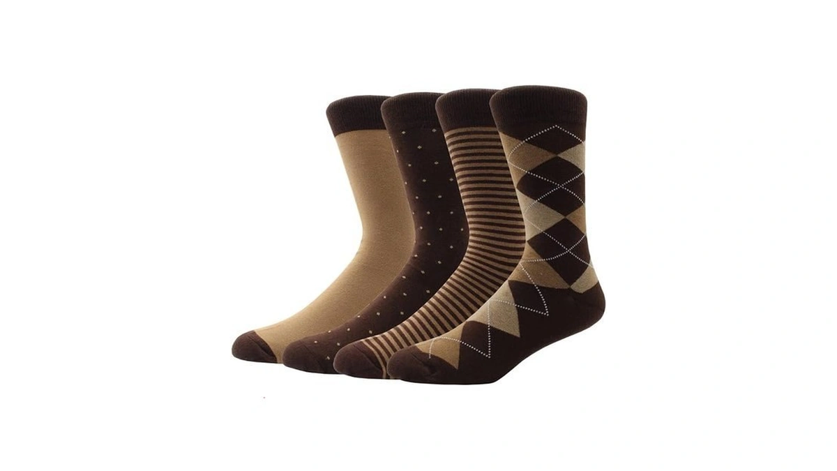 Blbjypzx Mens Brown Dress Socks 10-13, Work Crew Cotton Thick