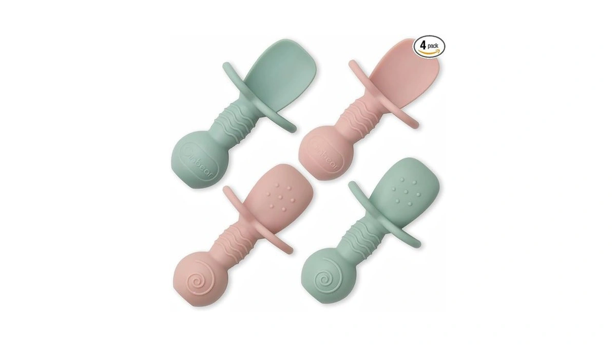 Ginbear Platinum Silicone Baby Spoons Self Feeding 6 Months First