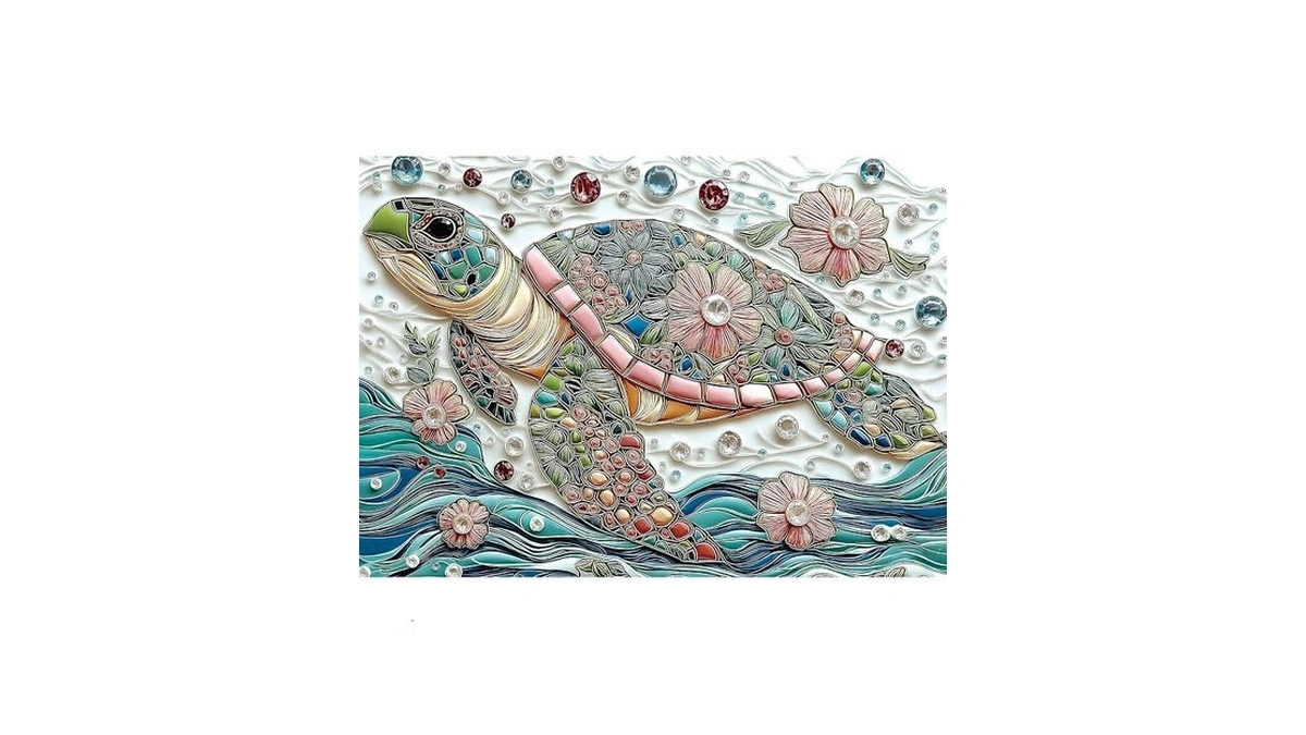 1000 Piece Puzzle For Adults Sea Turtle Ocean Mosaic Mbroidery