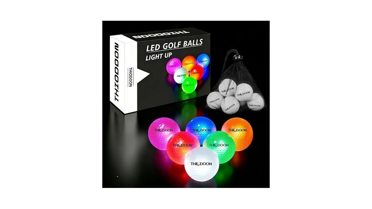 Thiodoon New Glow In Dark Golf Balls Resettable Time Led