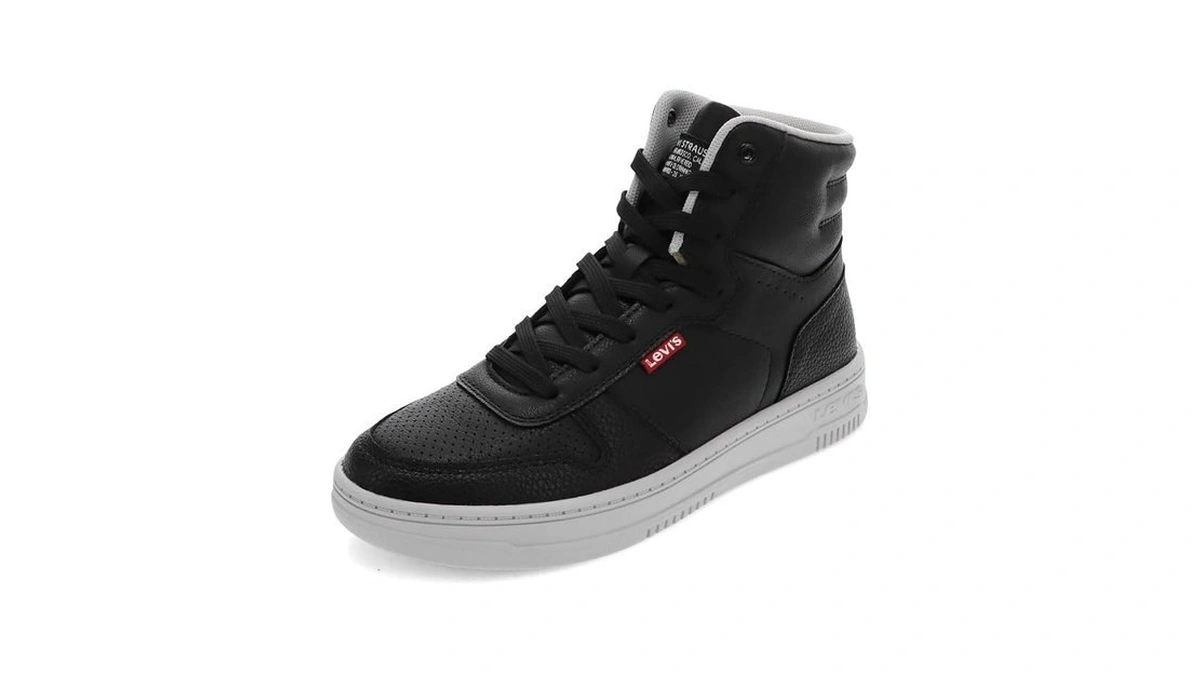 Levi's Womens Drive Hi Synthetic Leather Casual Hightop Sneaker Shoe,