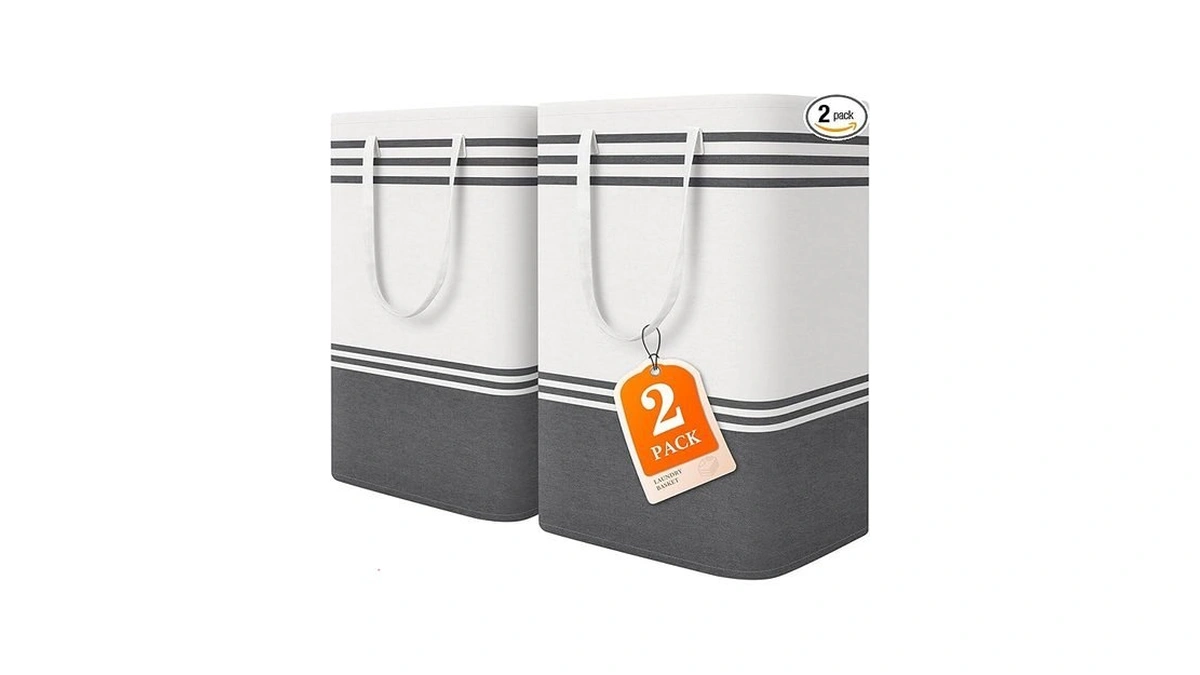 Epictotes 2 Pack Large Laundry Baskets, Laundry Hampers, Freestanding Waterproof