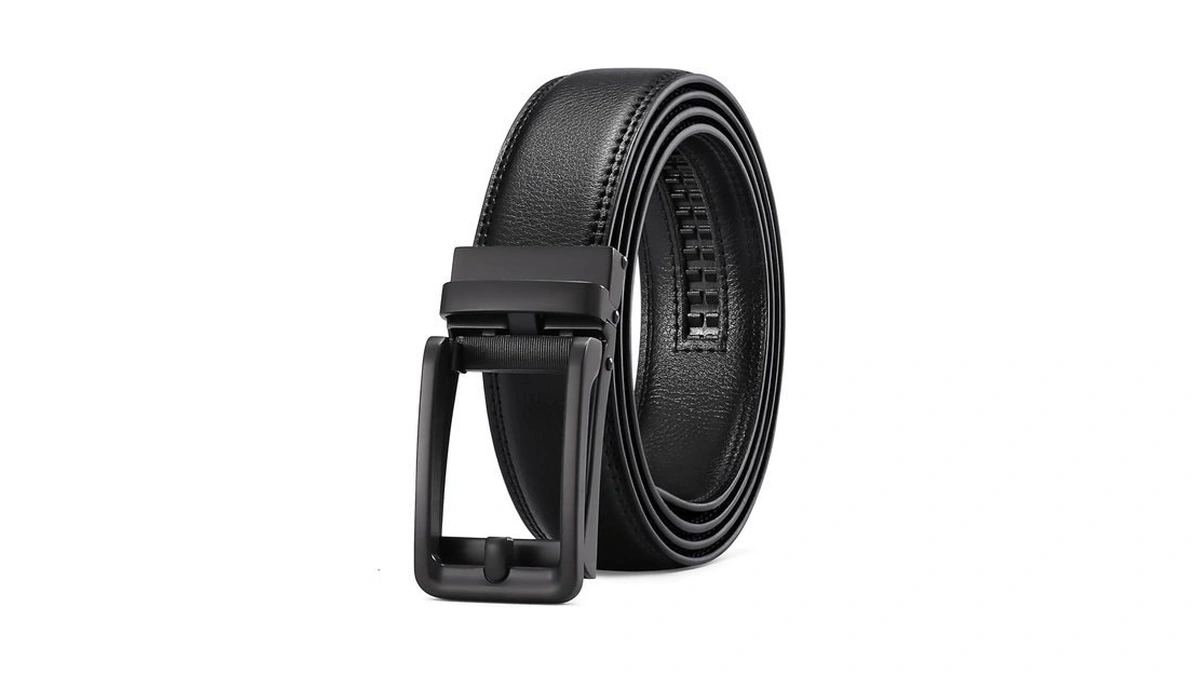 Sendefn Men's Leather Dress Casual Belt 1 3/8" Automatic Adjustable