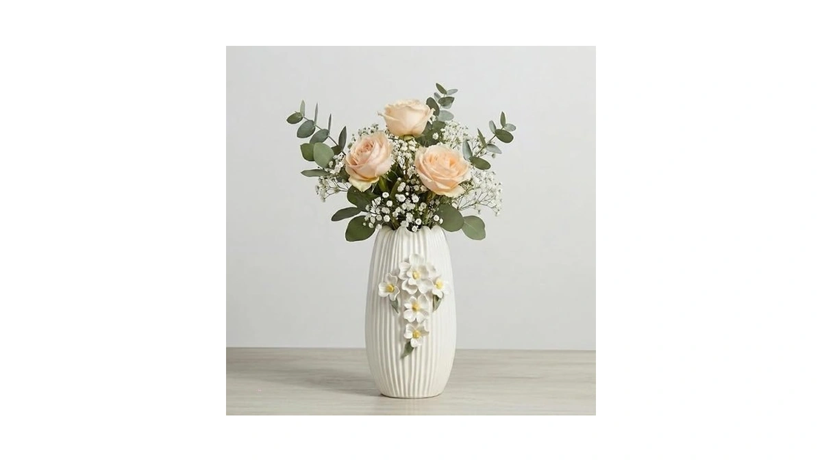 Wancetang White Vase - Modern Boho Vases For Centerpieces, Minimalist