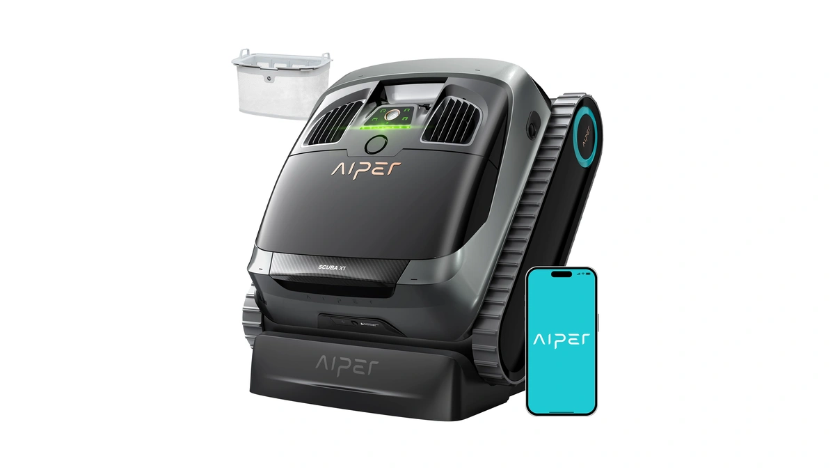 Aiper Scuba X1 Cordless Pool Robot With Powerful Suction, Double