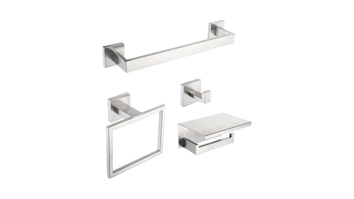 4-pieces Bathroom Accessories Set, Towel Bar Towel Racks Towel Holder