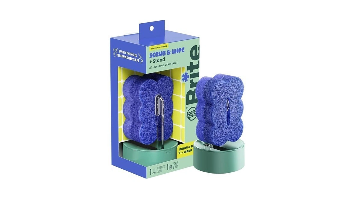 Brite By Scotch-brite Scrub & Wipe With Drain + Dry