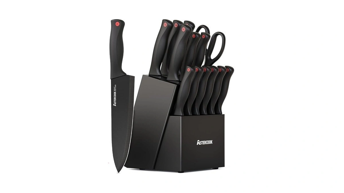 Knife Set, Astercook 15 Pieces Knife Sets For Kitchen With