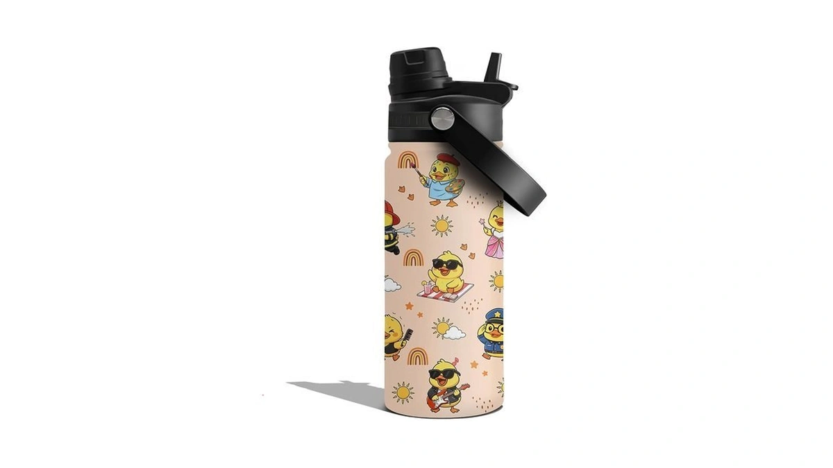 Goiicoln Insulated Water Bottle 18oz, Duck Gifts Water Bottle With
