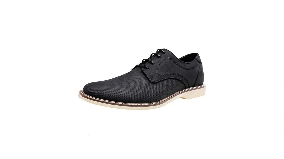 Jousen Mens Dress Shoes Suede Punching Hole Business Casual Oxford