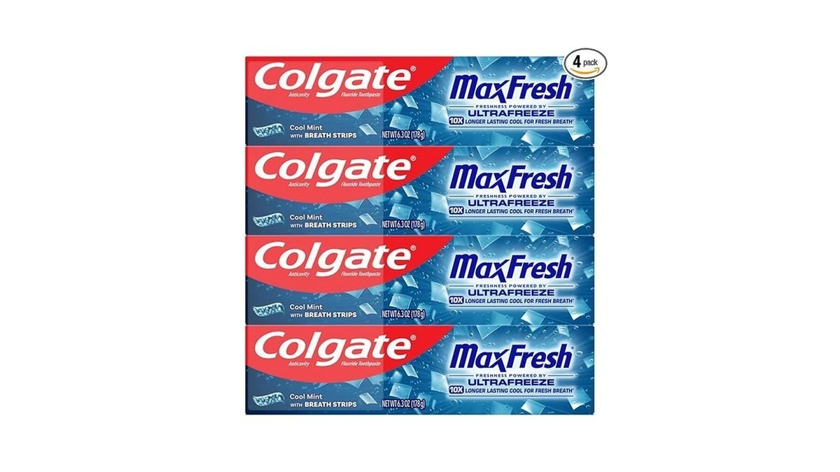 Colgate Maxfresh Cool Mint Toothpaste Pack, Fresh Breath Toothpaste With