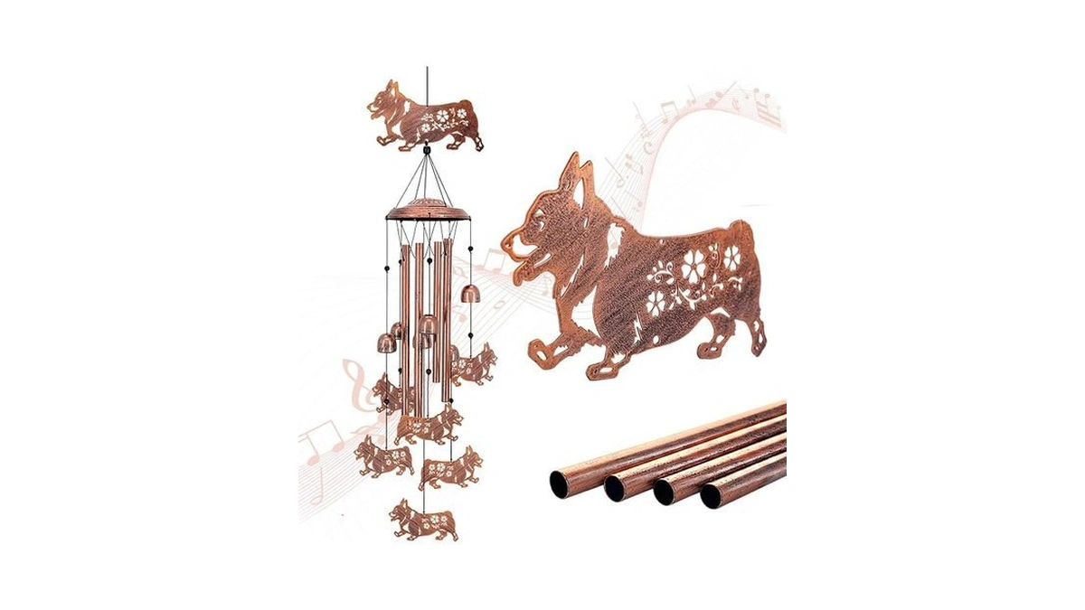Corgi Dog Wind Chimes Outdoor Dog Gifts For Women Men