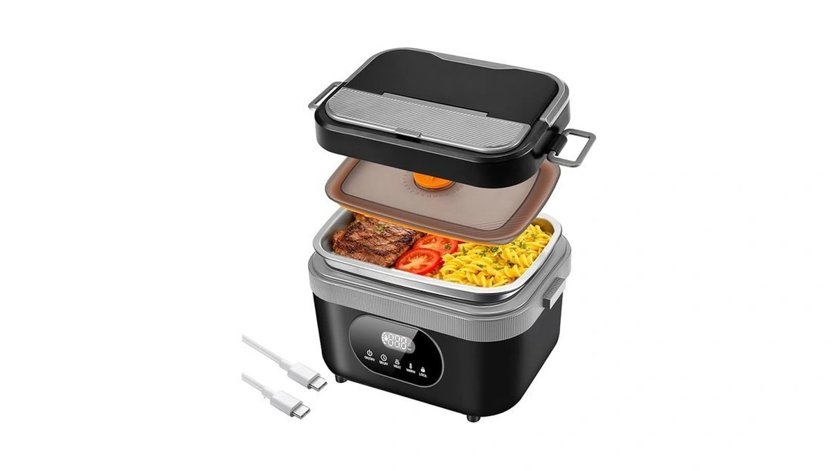 Oofkit Electric Lunch Box For Adults(men),heated Lunch Box, Battery Powered
