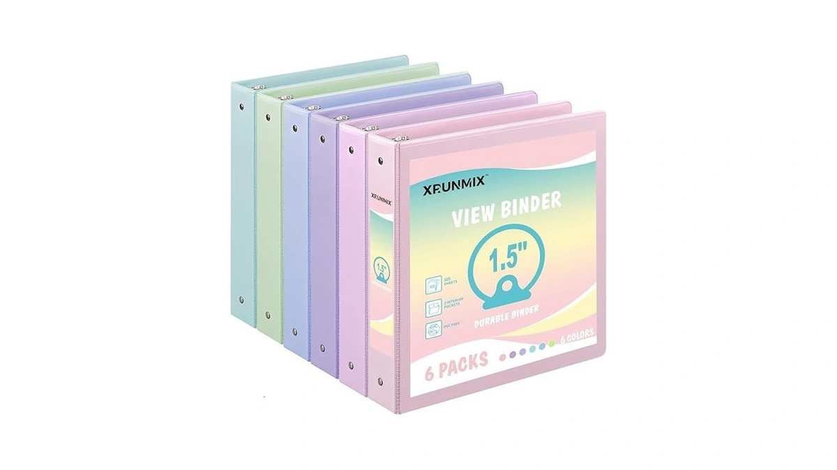 1-1/2'' 2-inch 3-ring Binder With Pockets, Premium View Binders With