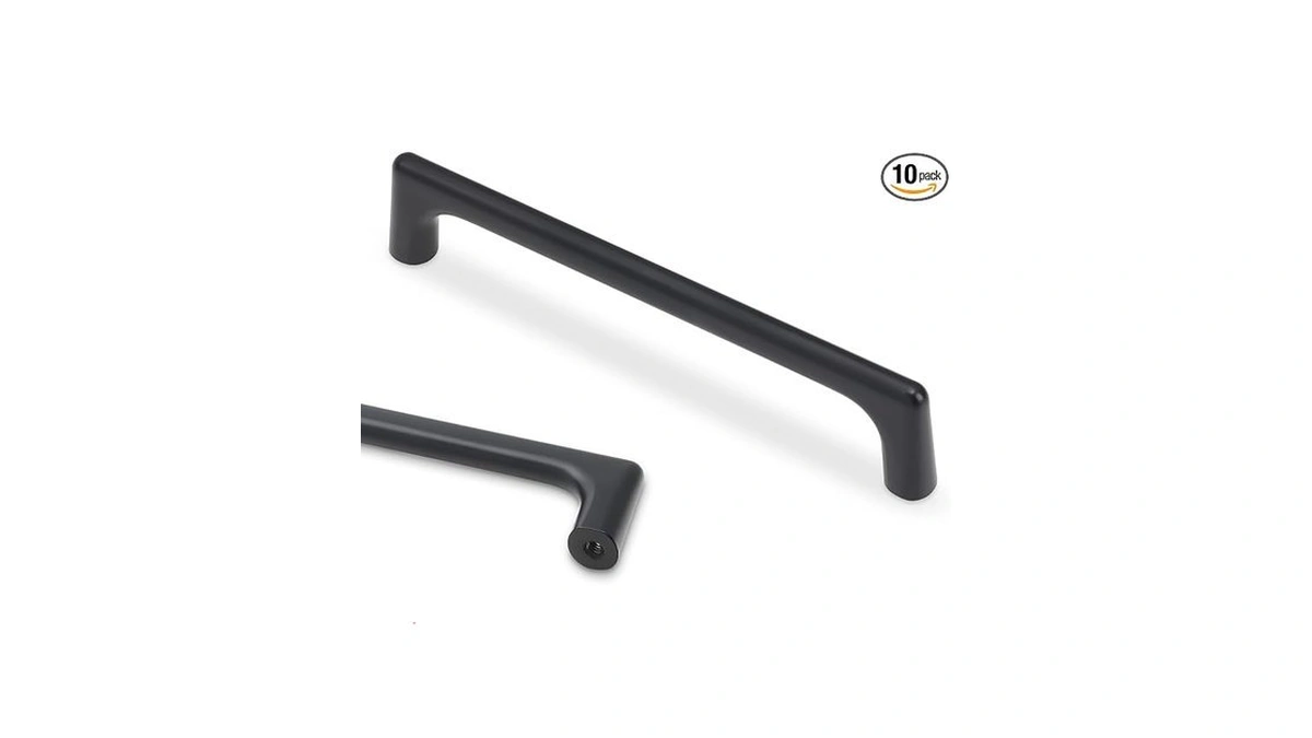 Bukobyhe 10 Pack 5 Inch(128mm) Cabinet Pulls Matte Black Kitchen