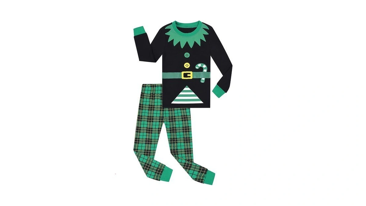 Benaive Boys Christmas Pajamas Kids Xmas Holiday Pjs 100% Cotton,