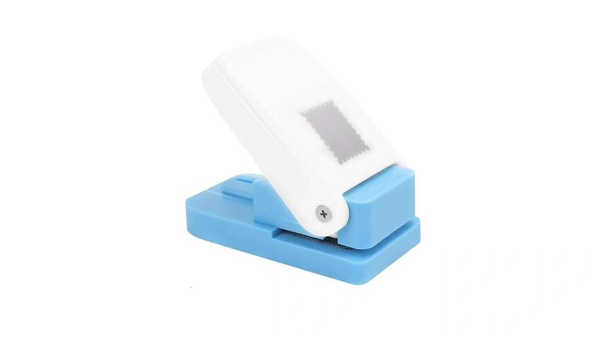 Stamp Puncher Rectangular Postage Stamp Punch,1x0.8inch Lever Action Stamp Cutter