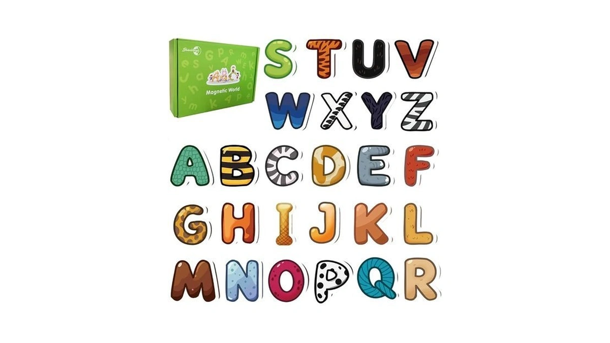 Shenvenga Fridge Magnets For Toddlers, Cute Uppercase Magnetic Letters Refrigerator