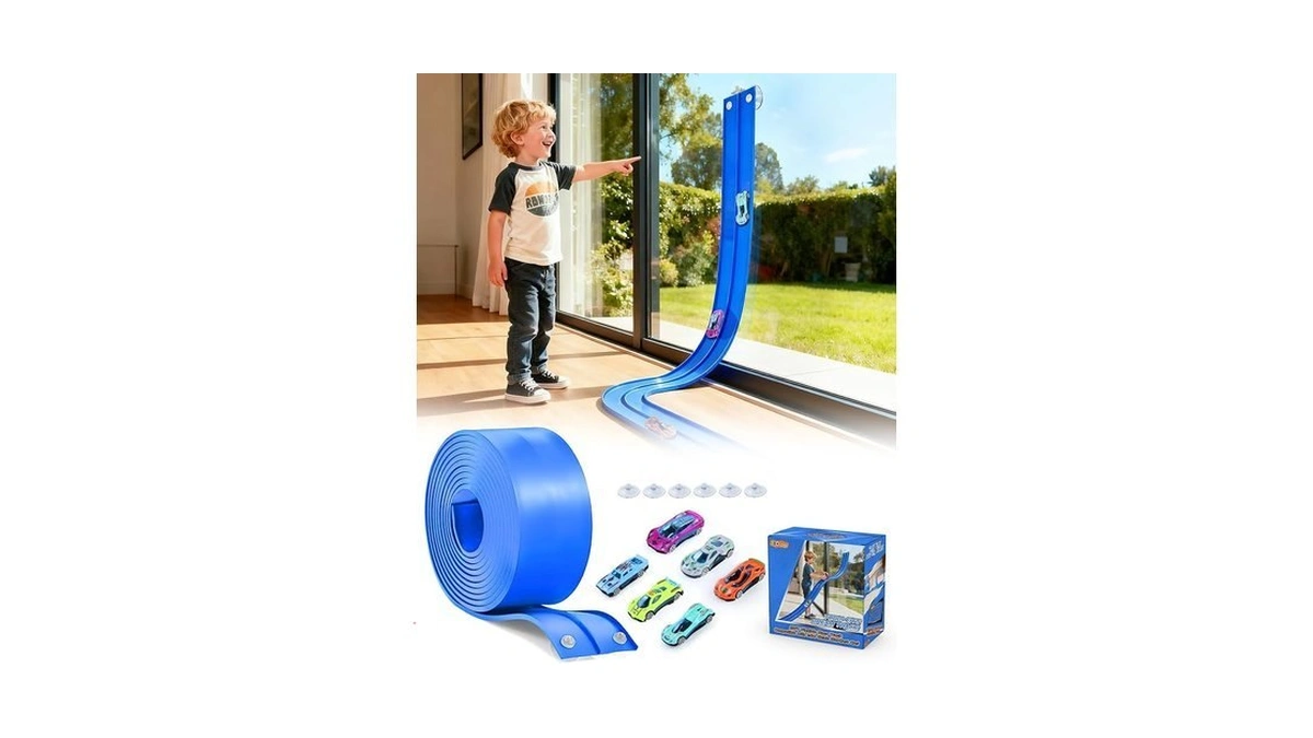 15 Ft Flexible Car Tracks For Kids Age 3 Up,