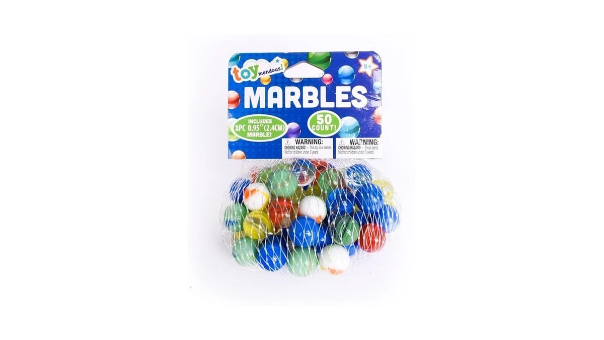 Sunny Days Entertainment Toymendous 50 Piece Marbles - Colorful Glass