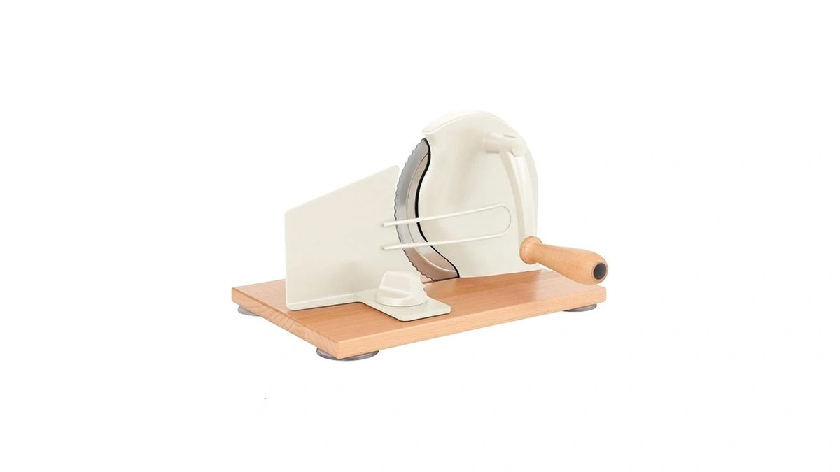 Cawiu Manual Bread Slicer With Hand Crank- Adjustable Thickness Bread