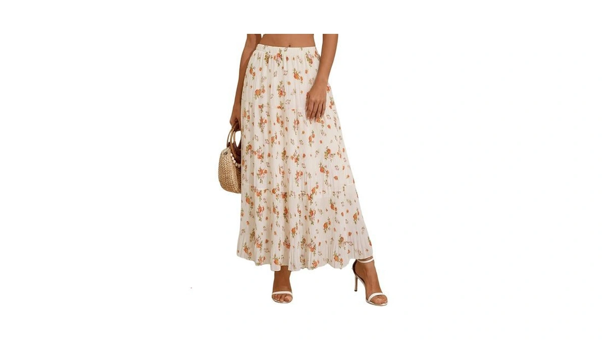 Arolina Skirts For Women Summer Casual High Waist Flowy Maxi