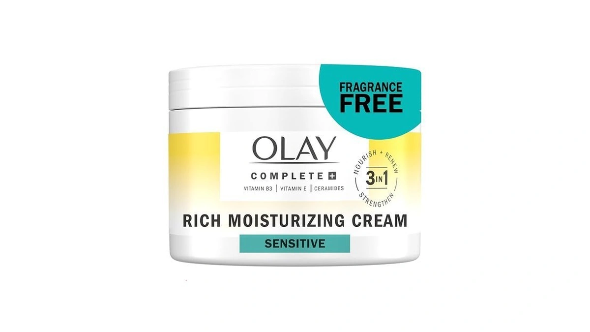 Olay Face Moisturizer, Complete+ Rich Moisturizing Cream - Fragrance-free, Gentle
