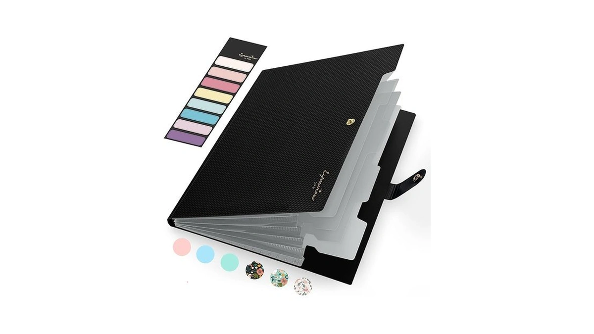 Sooez Accordion File Organizer, Letter Size Expanding File Folder With