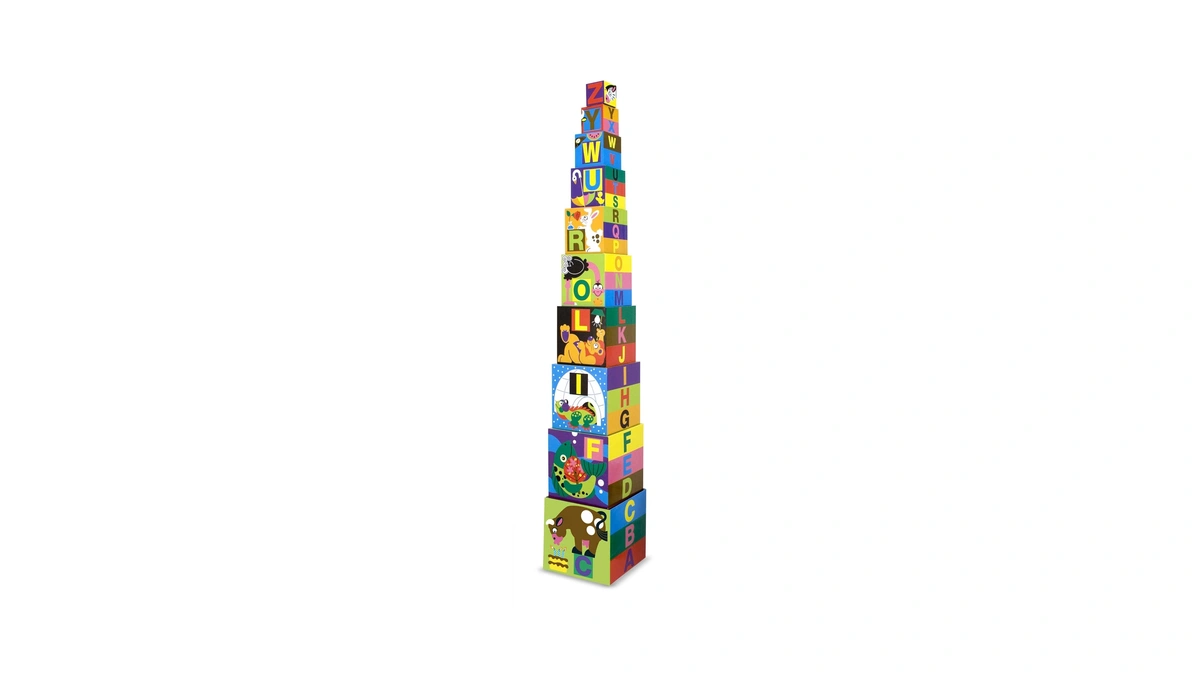 Melissa & Doug Deluxe 10-piece Alphabet Nesting And Stacking Blocks