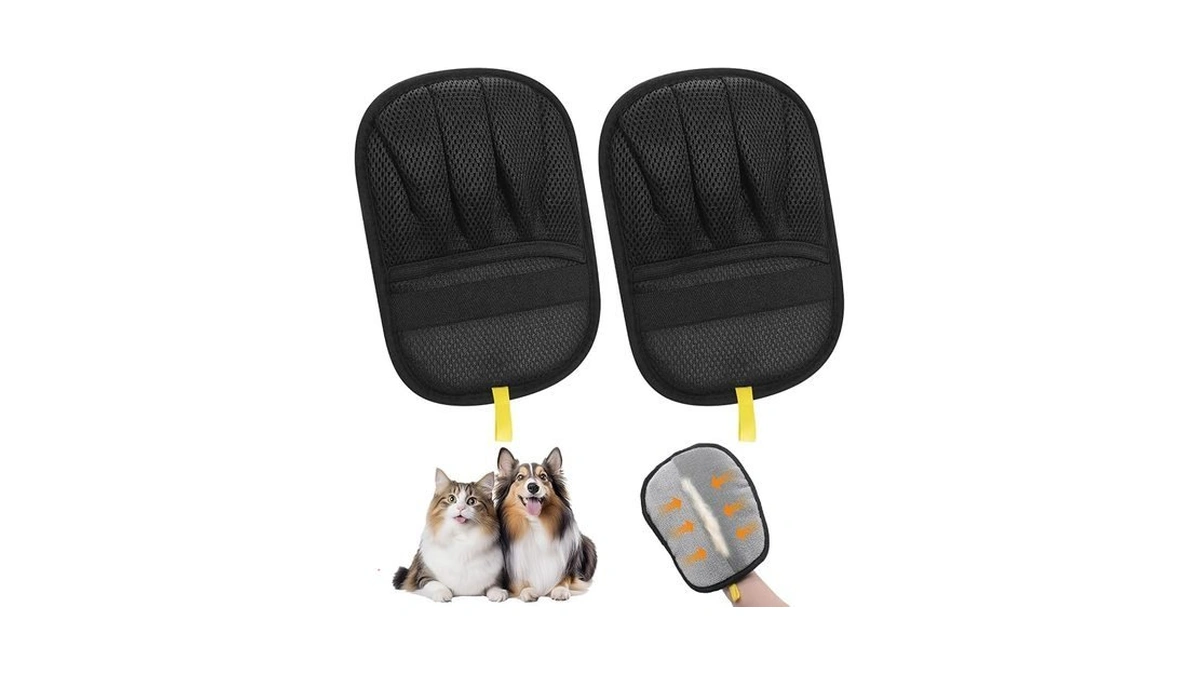 Mewzoo Pet Hair Removal Glove,five Finger Reusable Cat Dog Hair