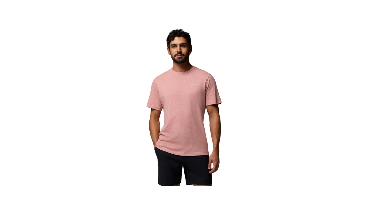 Columbia Men's Thistletown Hills Short Sleeve T-shirt, Washed Red/heather, 1x