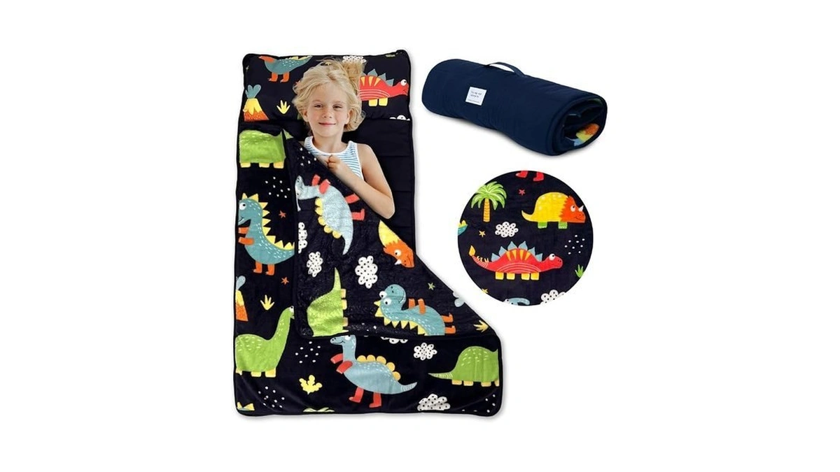 Dinosaur Toddler Nap Mat With Pillow – Oeko-tex Certified Kids