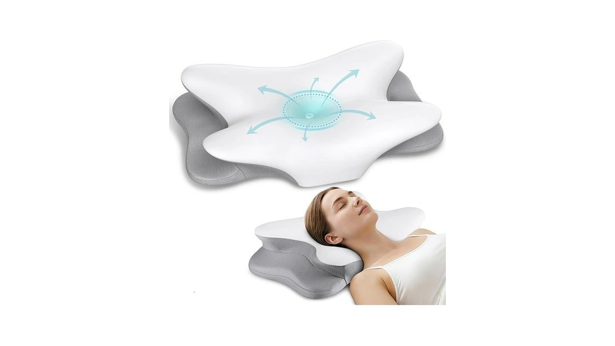Cervical Neck Pillow For Pain Relief - Ergonomic Side Sleeper
