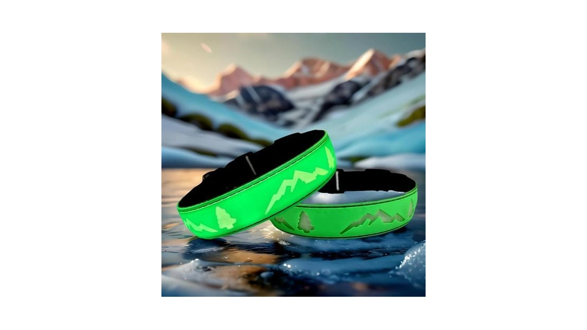 Dogled Led Dog Collar, Mountain Tree Pattern, 15 Lighting Modes,
